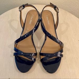 Calvin Klein Lorren Navy Low Heel Size 8